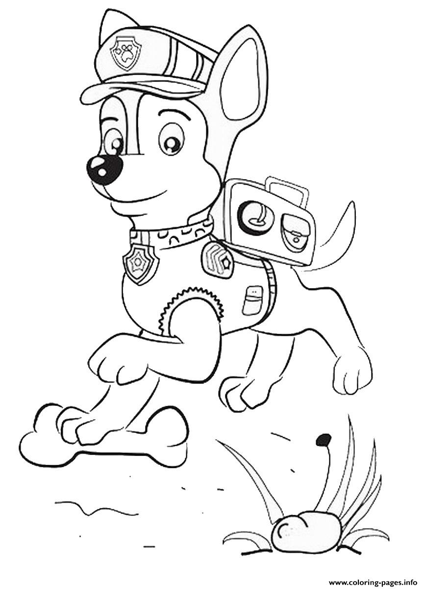 Pawpatrol Chase Coloring Pages Print Out Paw Patrol Chase Coloring 