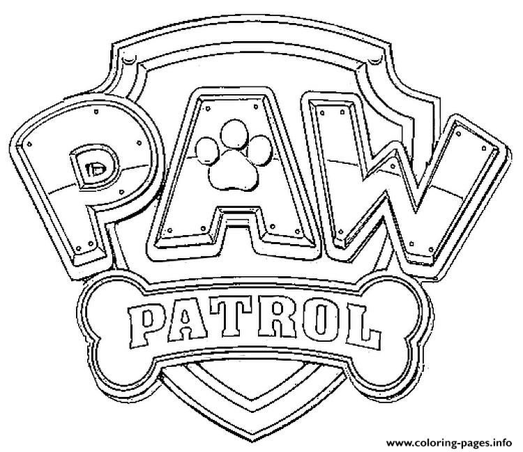 Paw Patrol Logo coloring