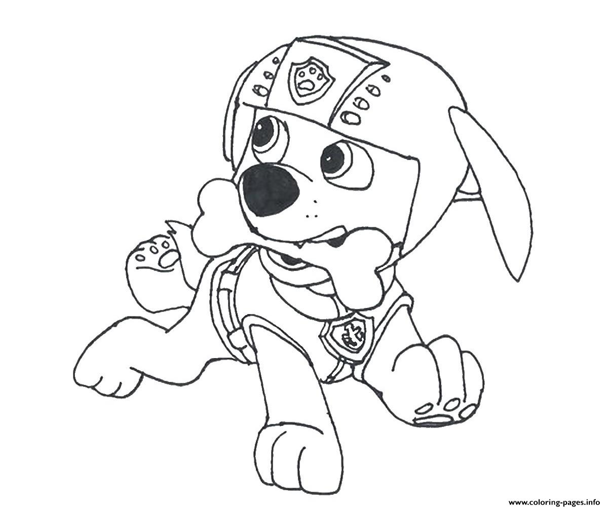 Paw Patrol Zuma With A Bone coloring pages