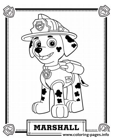 Paw Patrol Marshall coloring pages