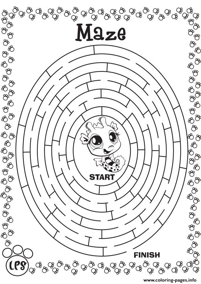 Maze Game Coloring Pages Printable