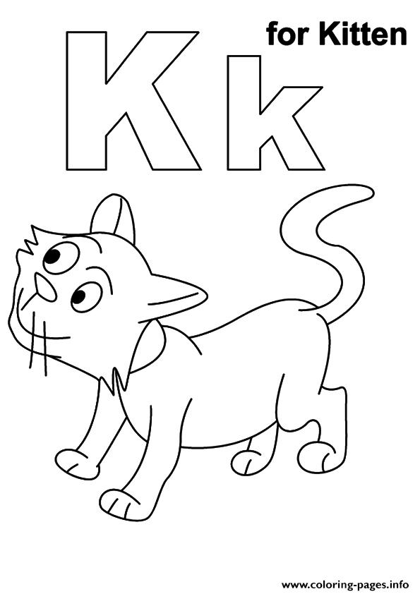 The K For Kitten Kitten coloring