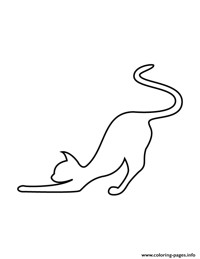 Download Cat Stencil 22 Coloring Pages Printable