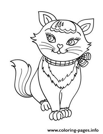 Fashionable Female Cat Animal Sd5b3 coloring