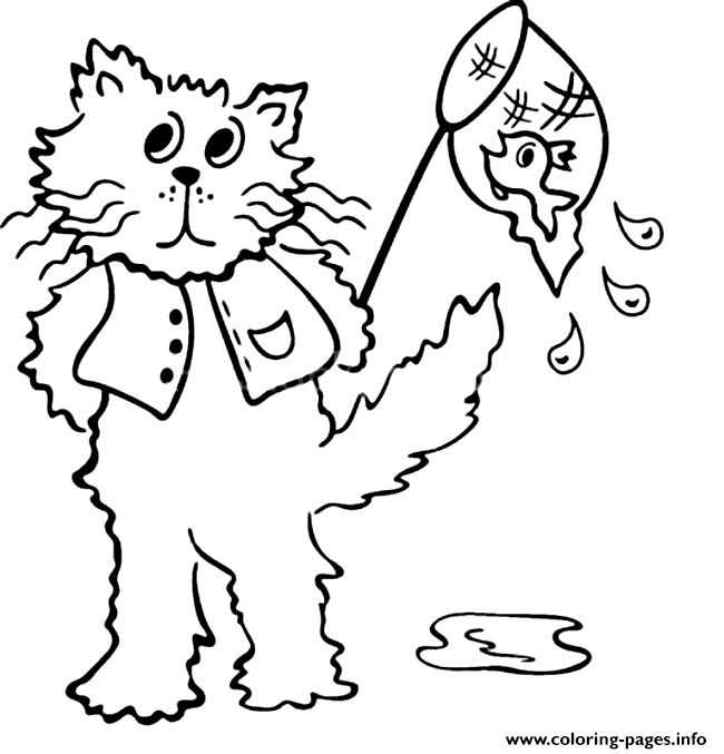 Bad Cat Fishing D8f7 coloring