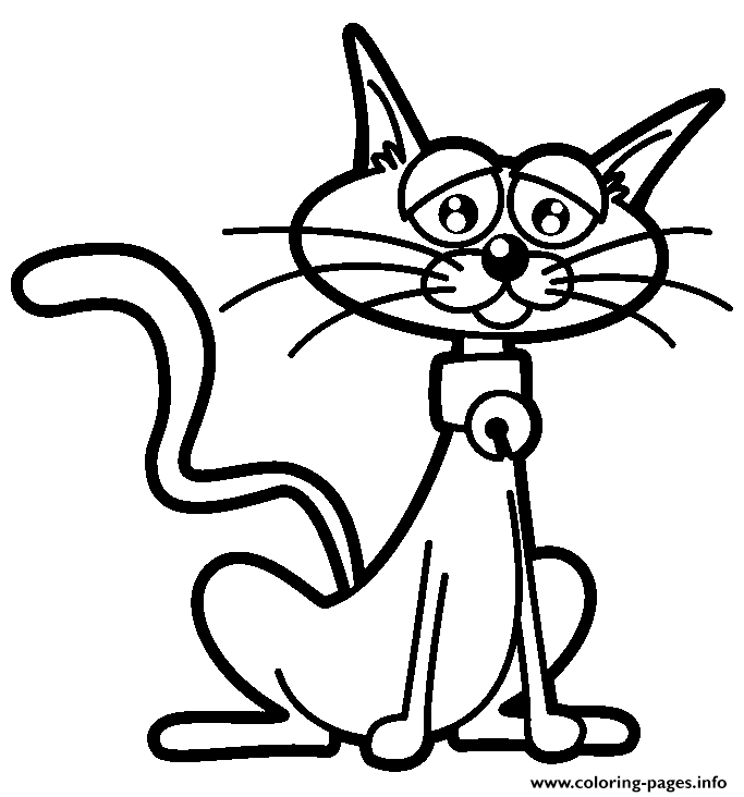 Cat With A Neckle E4a2 coloring