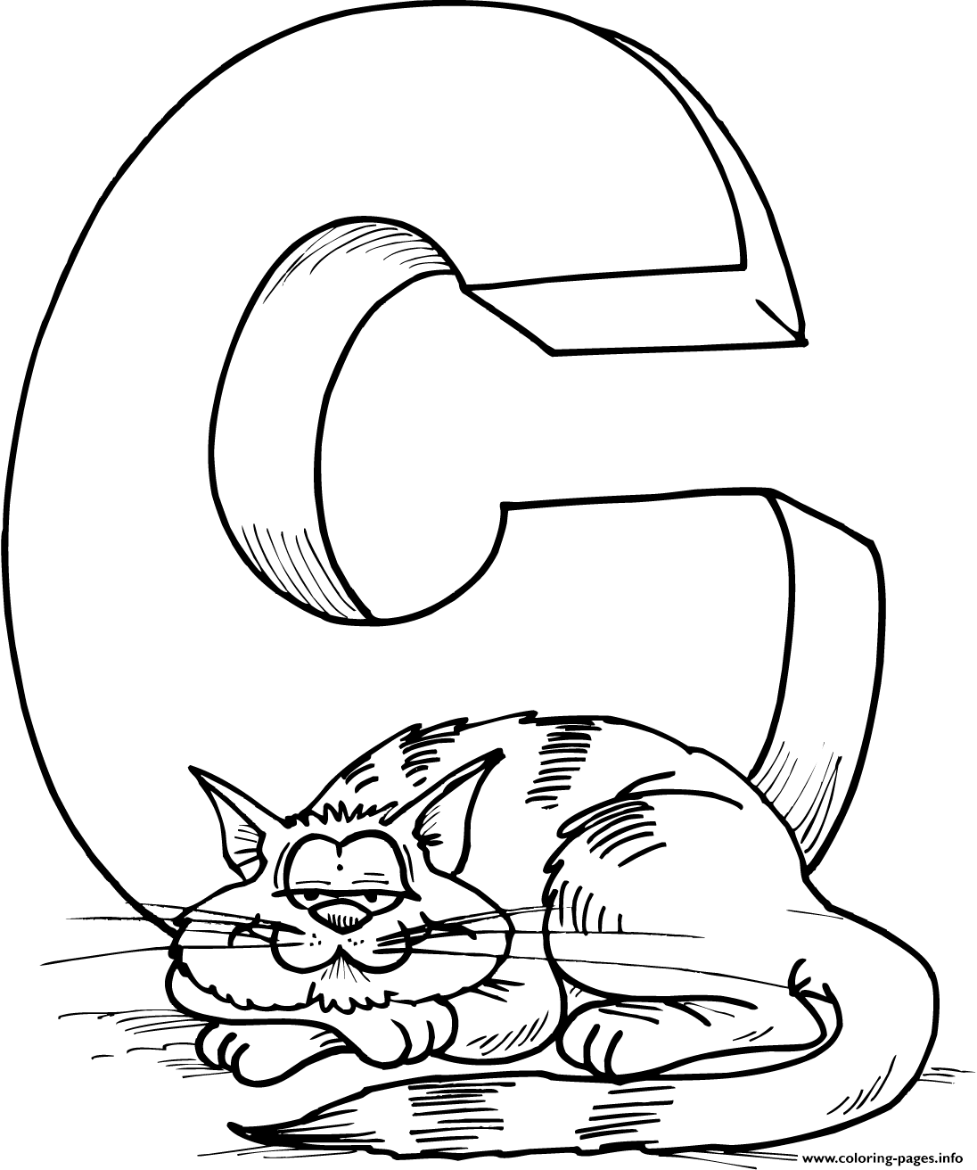 Cat S Alphabet Caa4c coloring