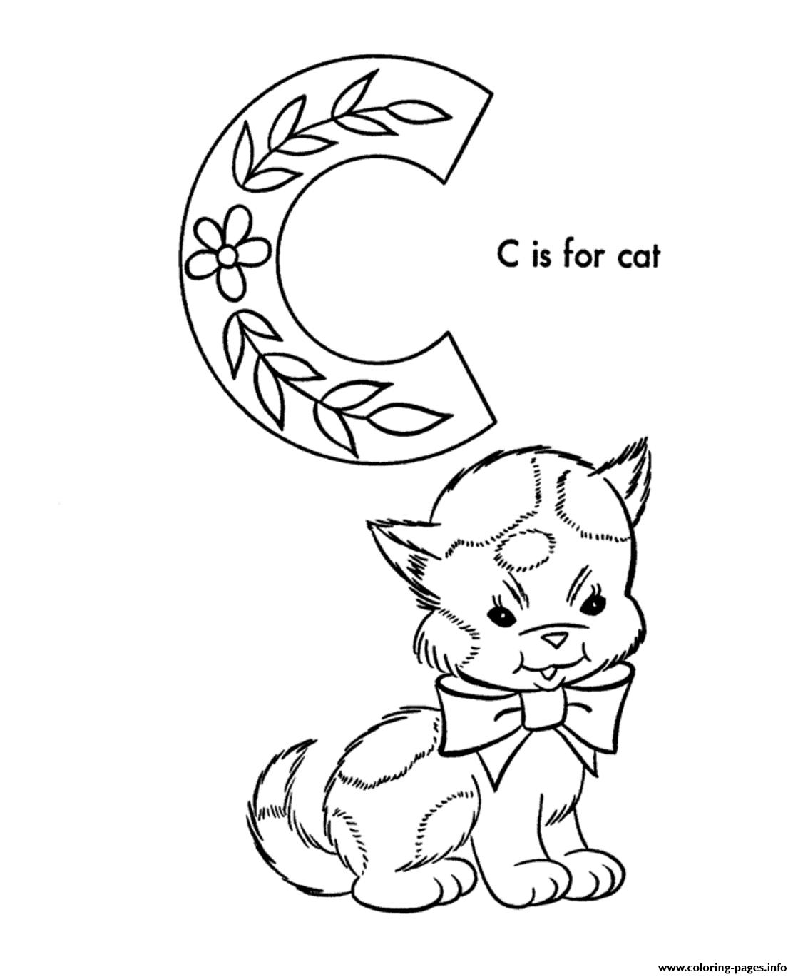 Cute Cat S Alphabet878f coloring