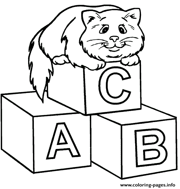 Abc Cat Animal S2b99 coloring