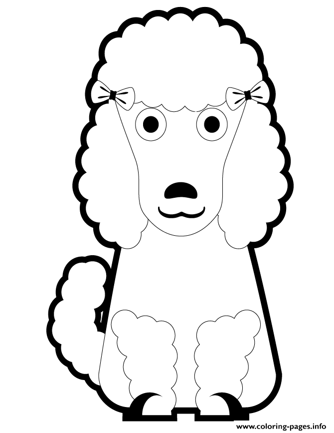 Pretty Poodle Puppy coloring