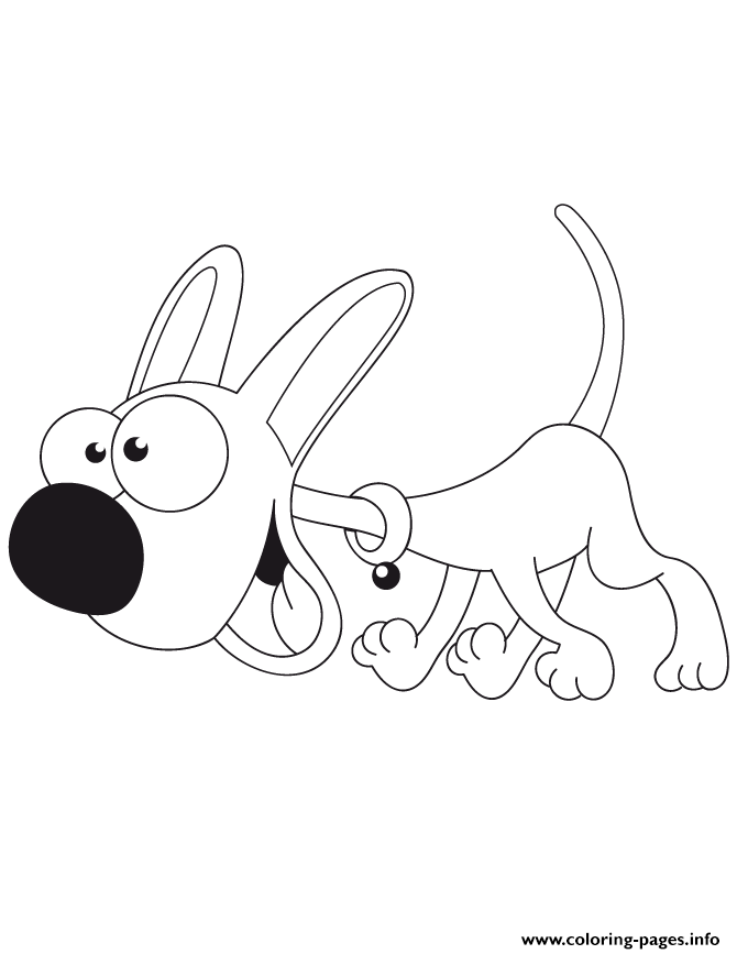 Happy Puppy For First Grade Children coloring