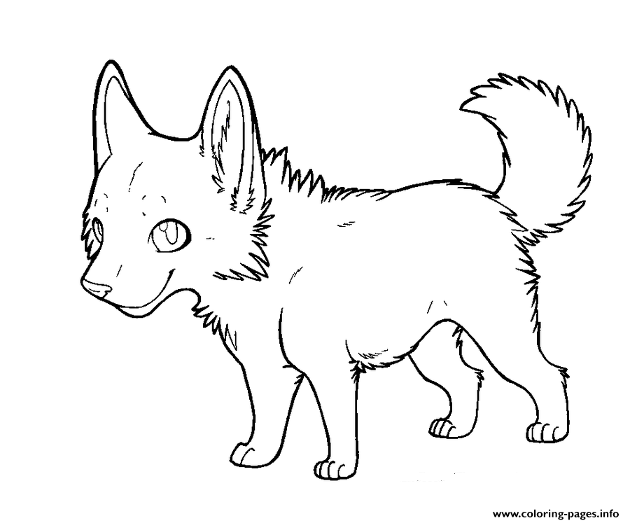 Cartoon Wolf Puppy coloring