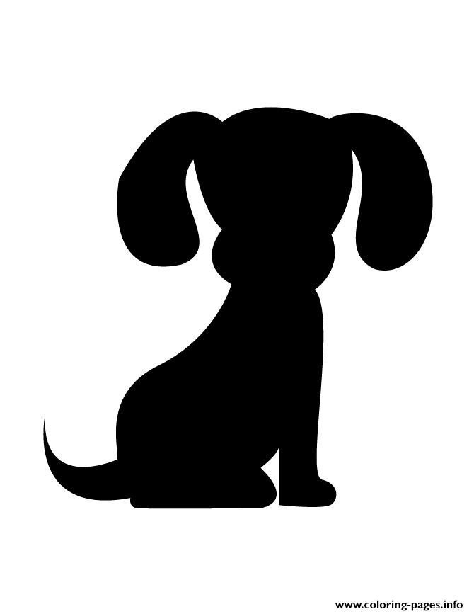 Puppy Silhouette coloring