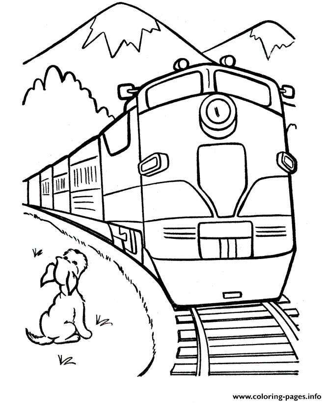 Puppy With Train7d4c coloring