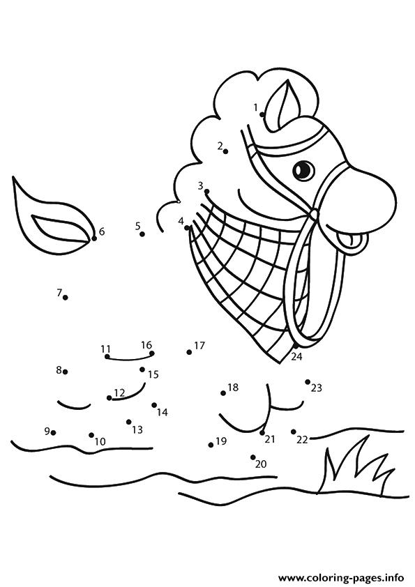 The Horse Dot To Dot coloring