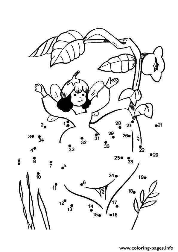 The Little Fairy Dot To Dot coloring