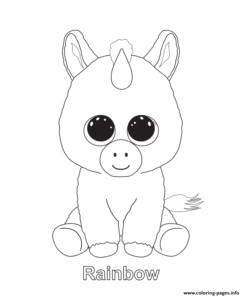 rainbow beanie boo coloring pages printable