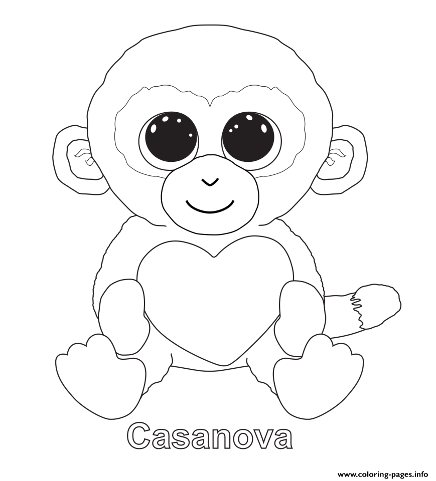 Casanova Beanie Boo coloring