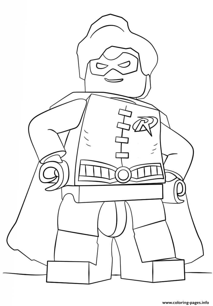 Lego Batman Robin Coloring Pages Printable