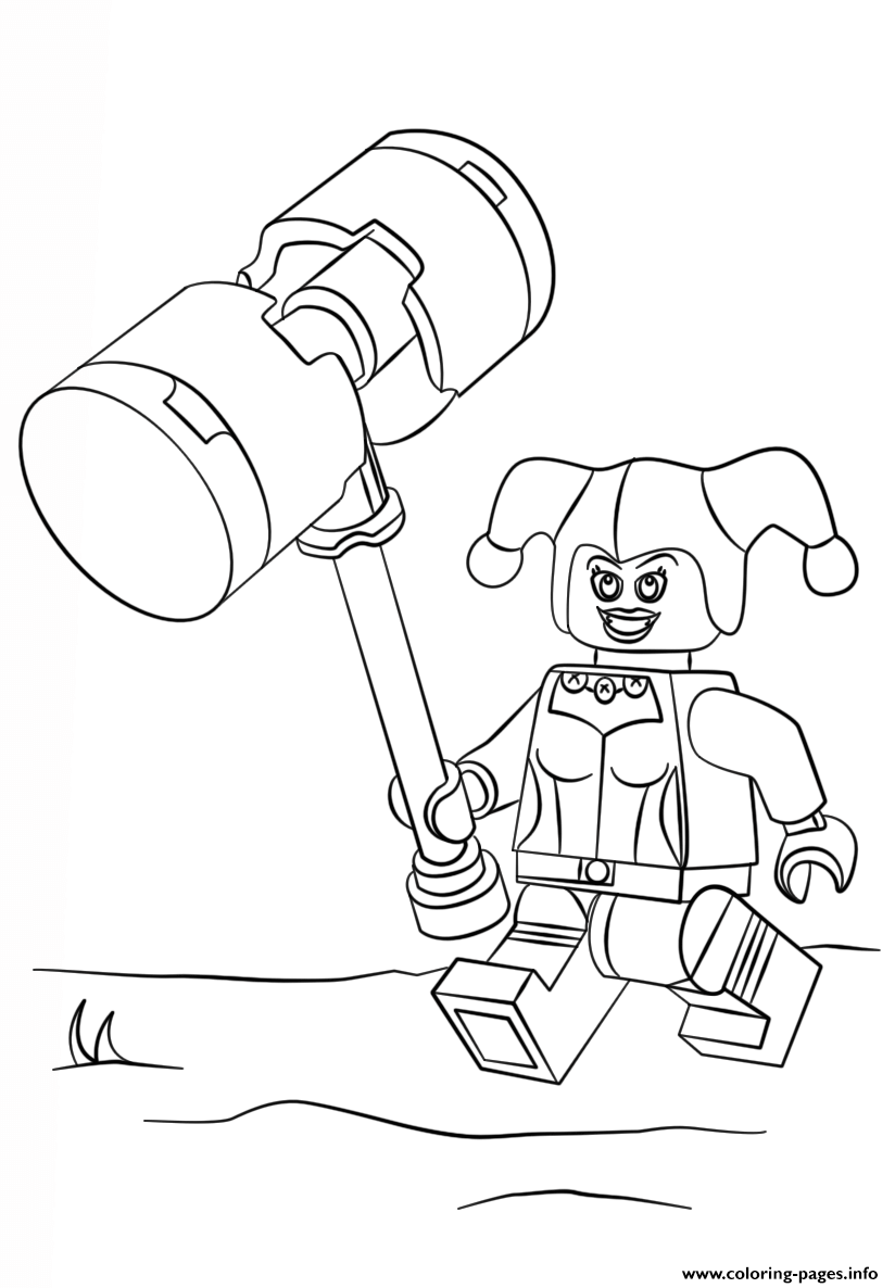 Lego Harley Quinn coloring pages