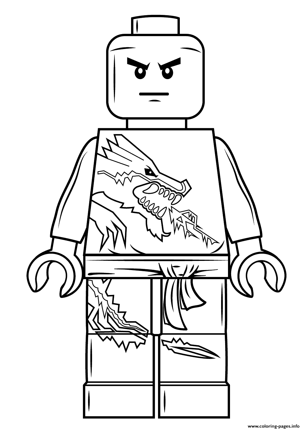 Lego Ninjago Zane coloring
