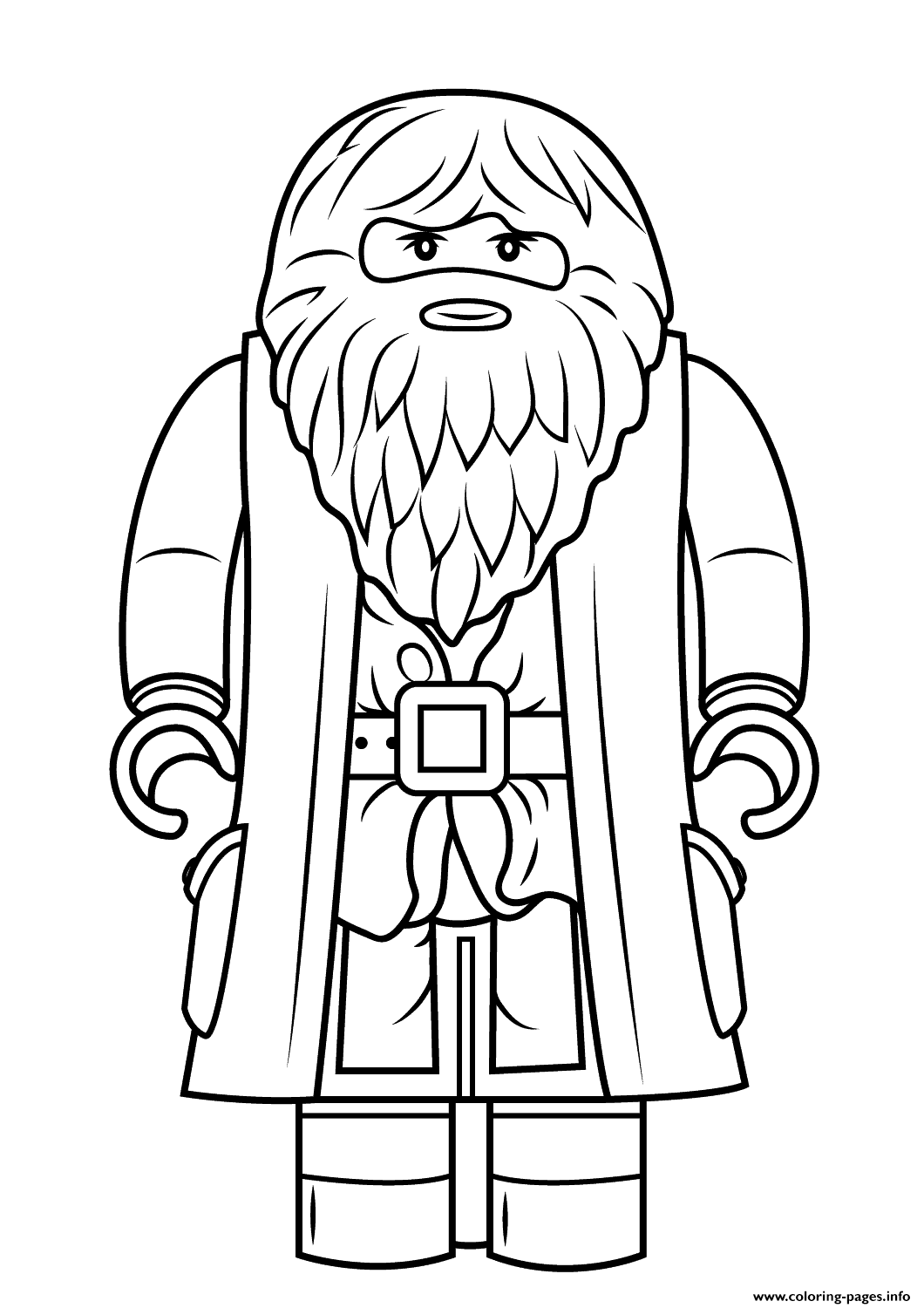 Lego Rubeus Hagrid Minifigure Harry Potter Coloring Pages