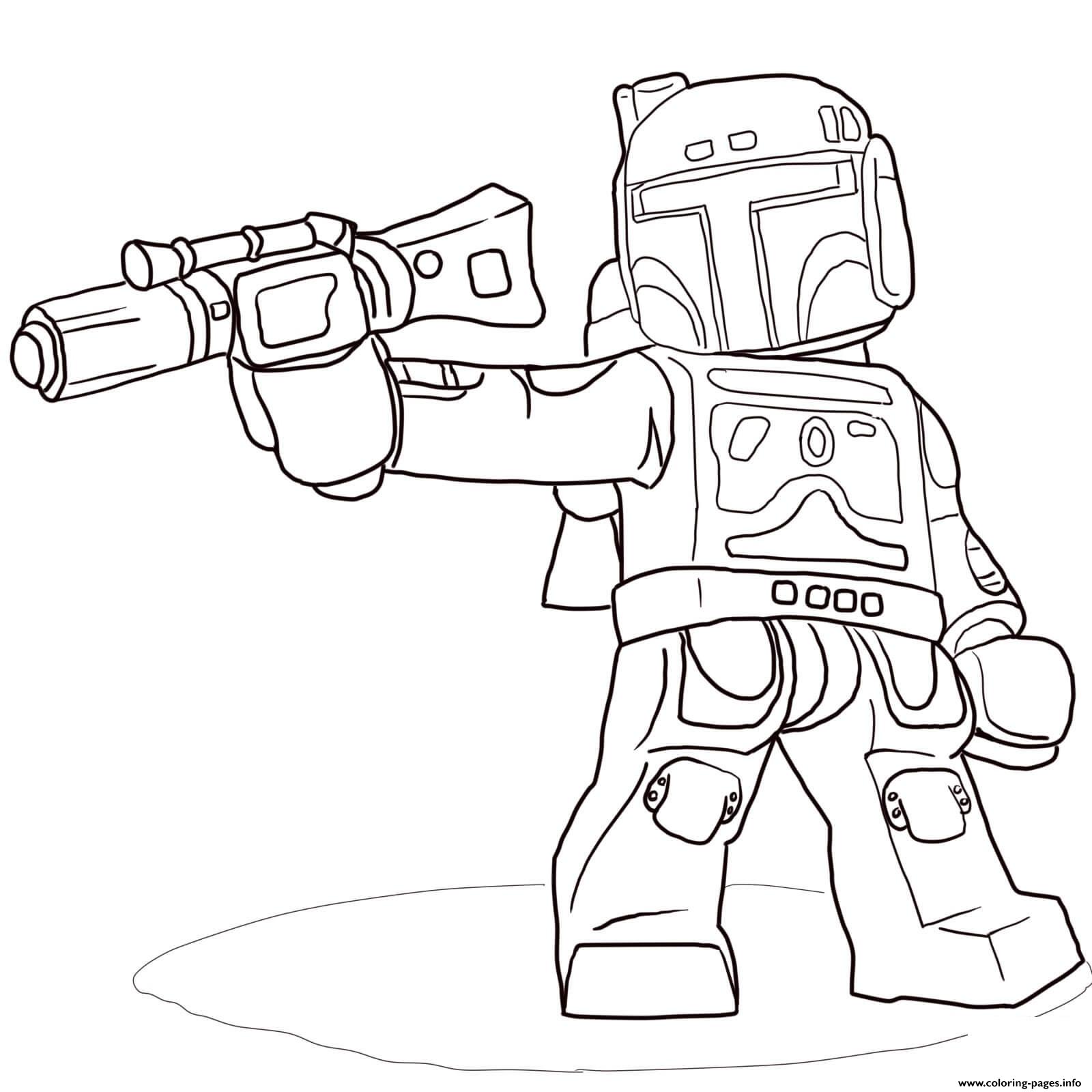 lego boba fett coloring pages