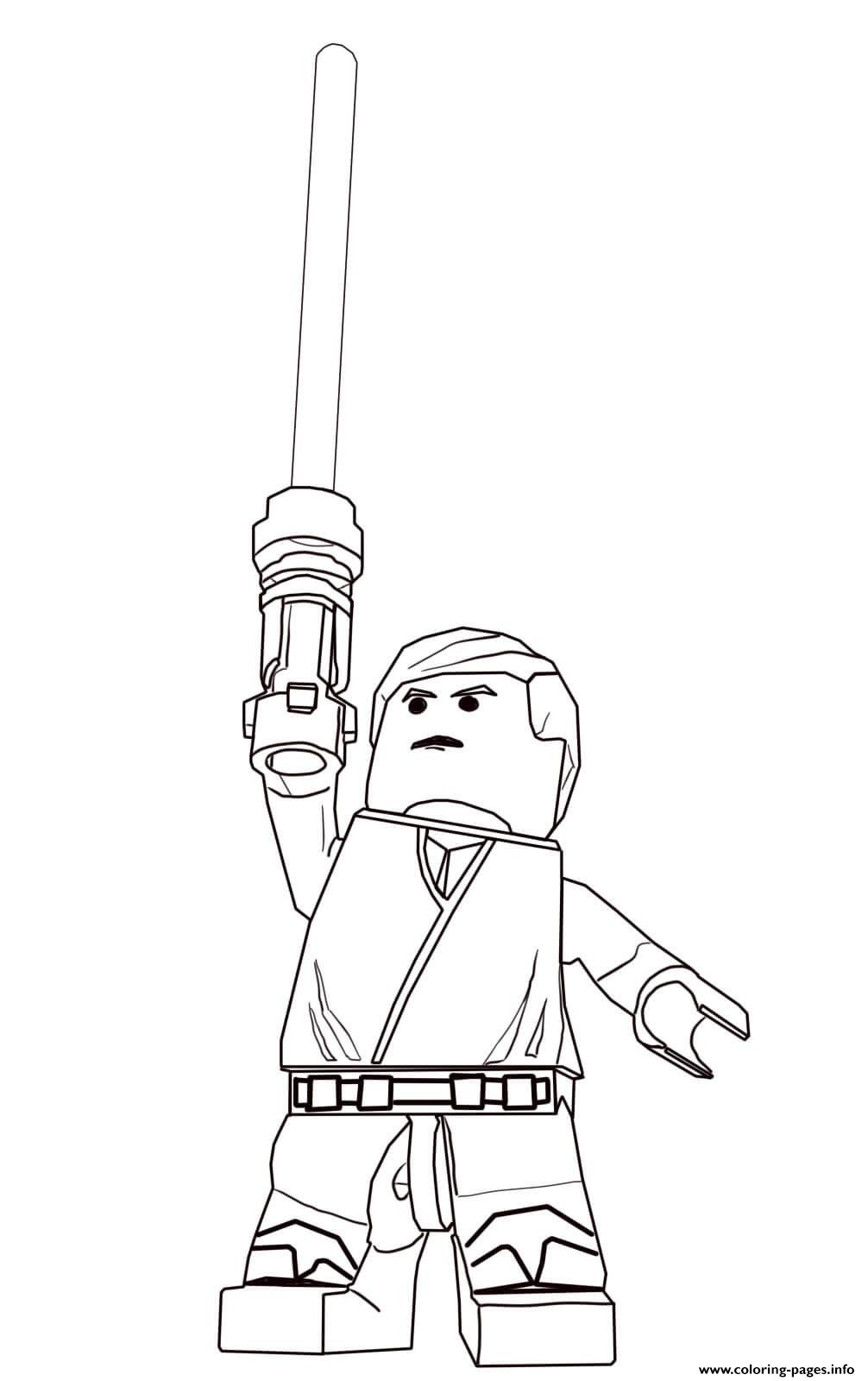 Lego Star Wars Luke Skywalker coloring