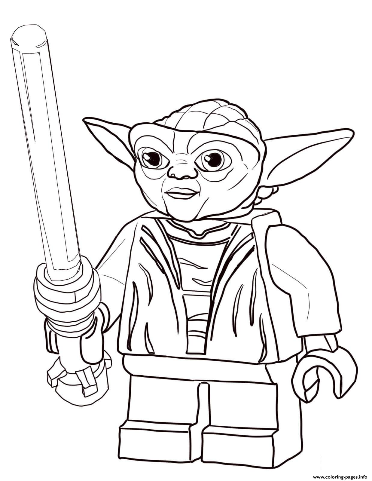 Lego Star Wars Master Yoda coloring