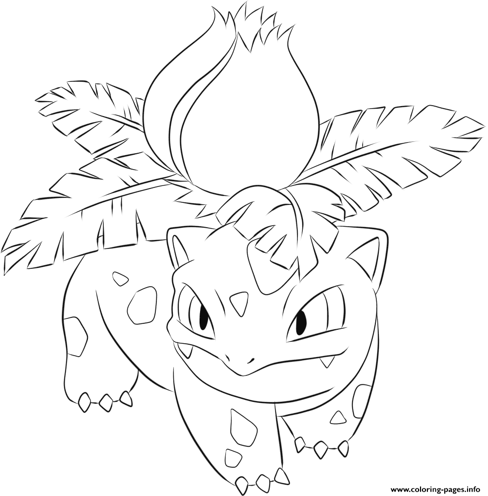 002 Ivysaur Pokemon coloring