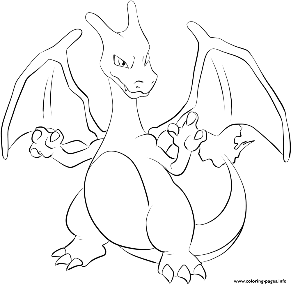 Download 006 Charizard Pokemon Coloring Pages Printable