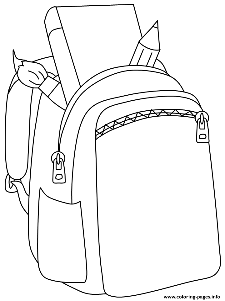 Backpack School Coloring Pages Printable