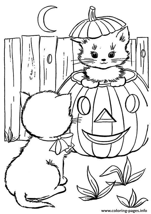 Whit Cat Disney Halloween coloring