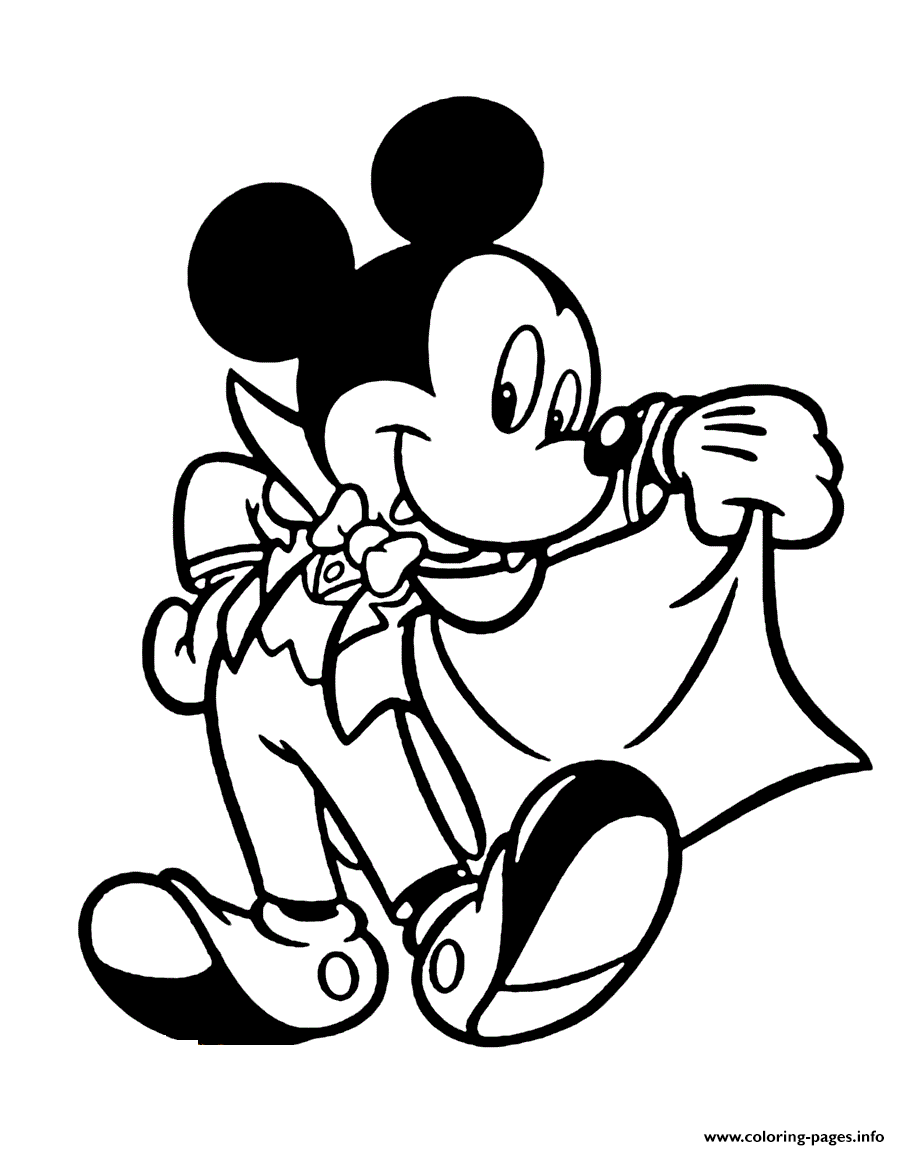 Mickey Mouse As A Vampire Disney Halloween Coloring Pages Printable