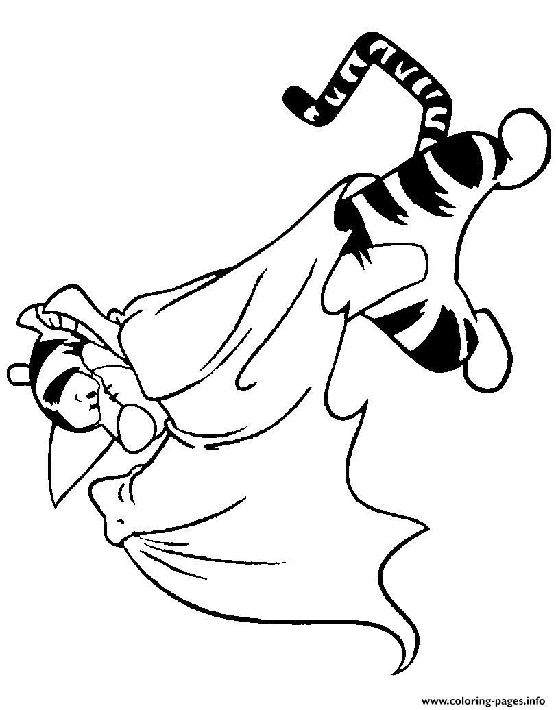 Tigger In Bat Costume Disney Halloween Coloring Pages ...