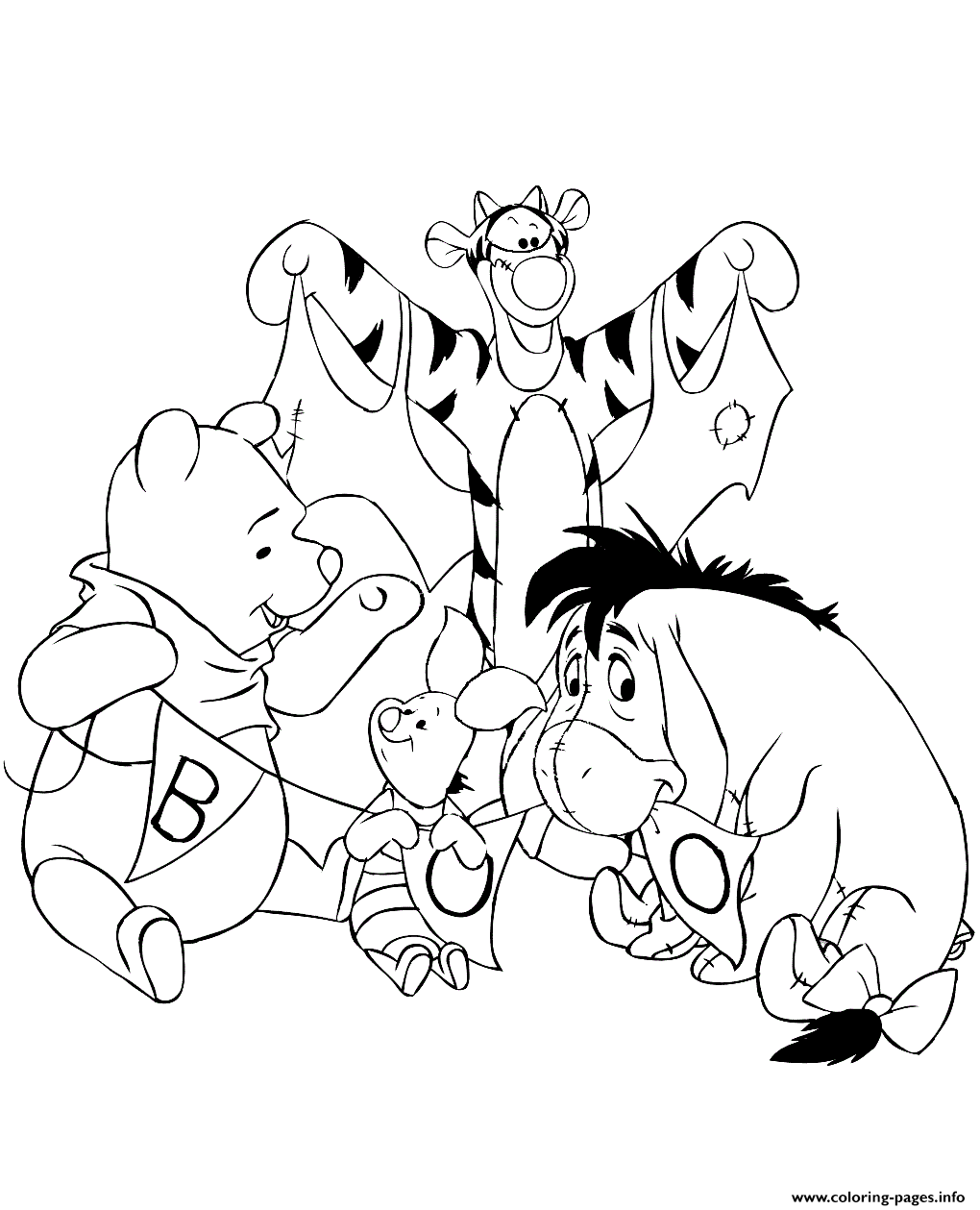 Winnie The Pooh And Friends Disney Halloween coloring
