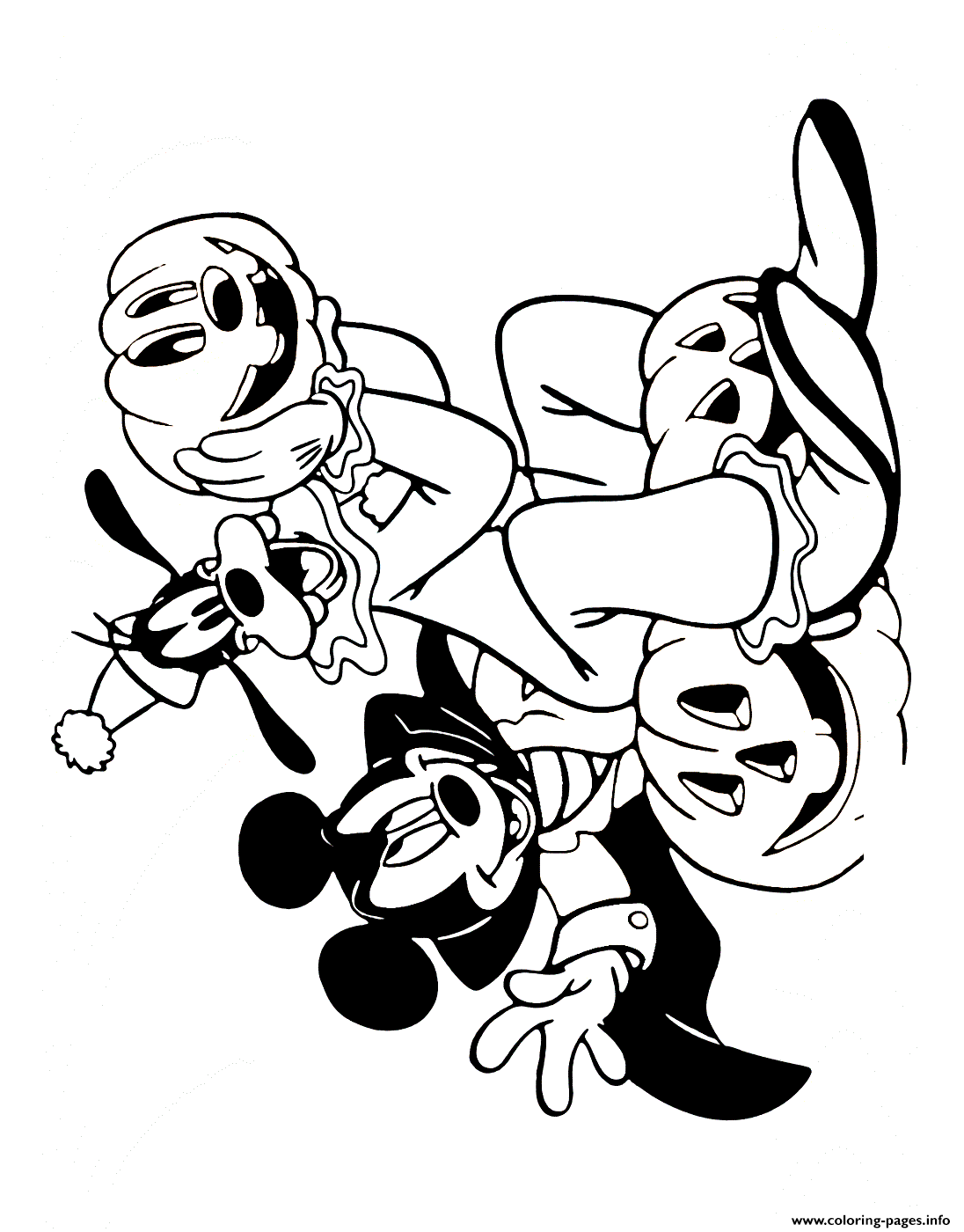 Mickey Mouse And Goofy Disney Halloween coloring