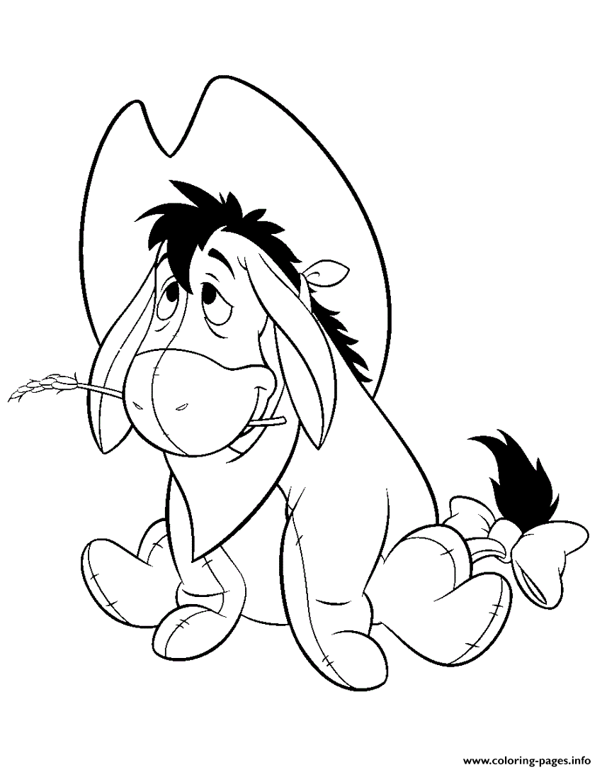 Eeyore As A Cowboy Disney Halloween coloring