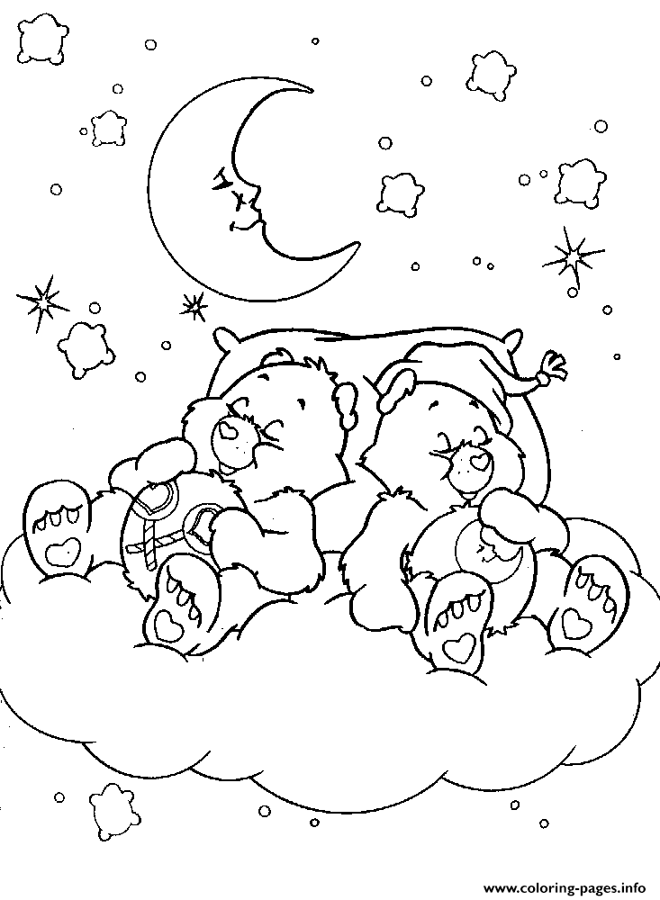 For Girls Care Bears Sleeping8ec6 coloring