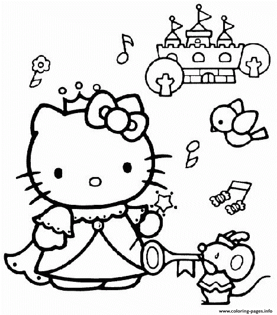 Printable S For Girls Hello Kitty Princess85e9 coloring