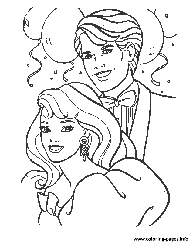 Girls S Barbie And Ken5108 coloring