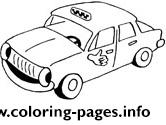 Cool Taxi Car coloring