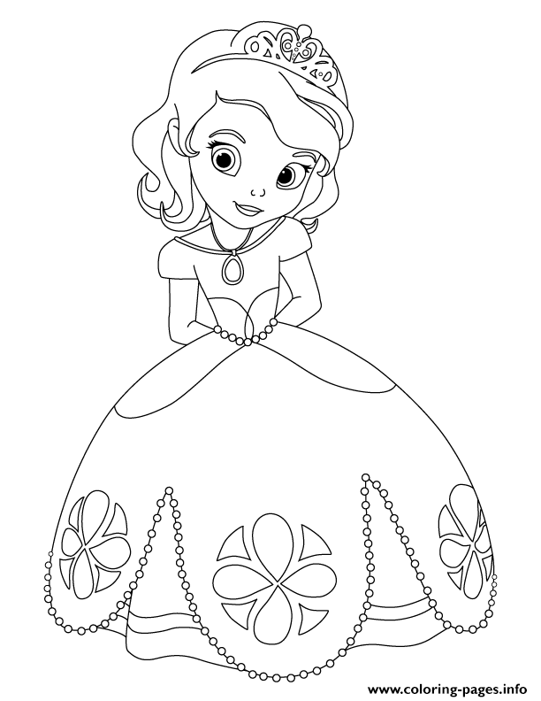 Cute Princess Sofia Disney coloring