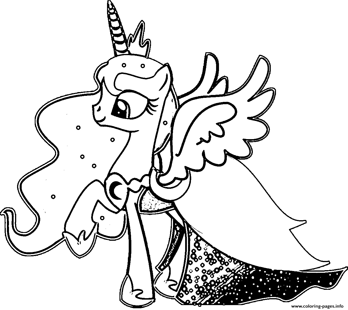 Princess Luna Little Pony coloring
