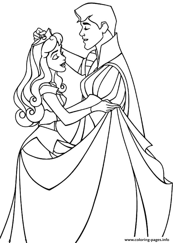 Sleeping Beauty And Prince coloring