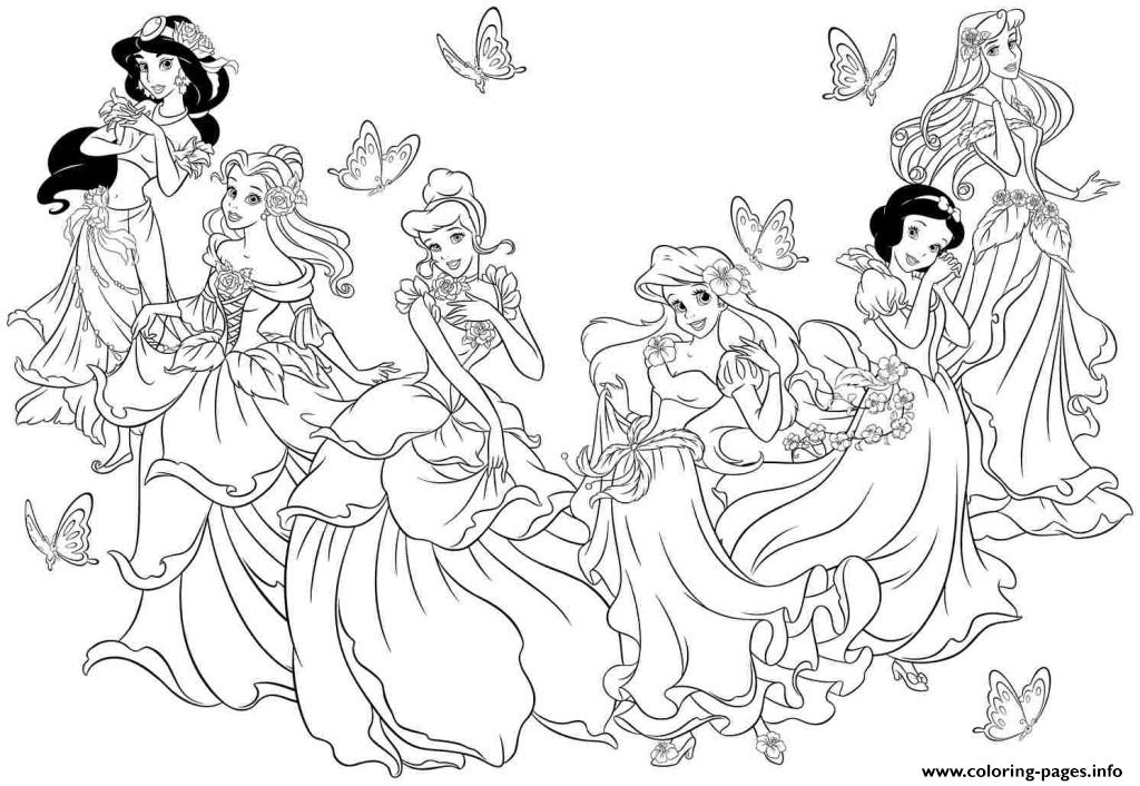 All Disney Princesses coloring