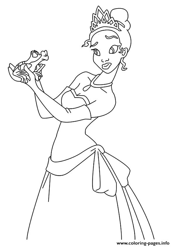 The Princess And The Frog A4 Coloring Pages Printable