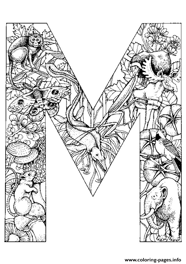 92 Coloring Pages Printable Letter M  Images