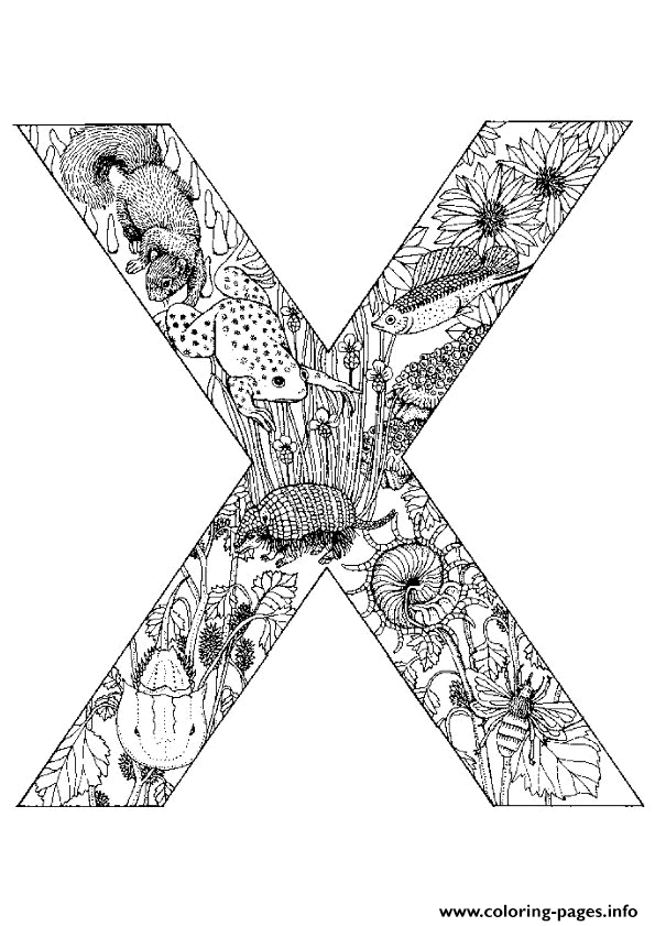 Animal Alphabet Letter X Coloring Pages Printable