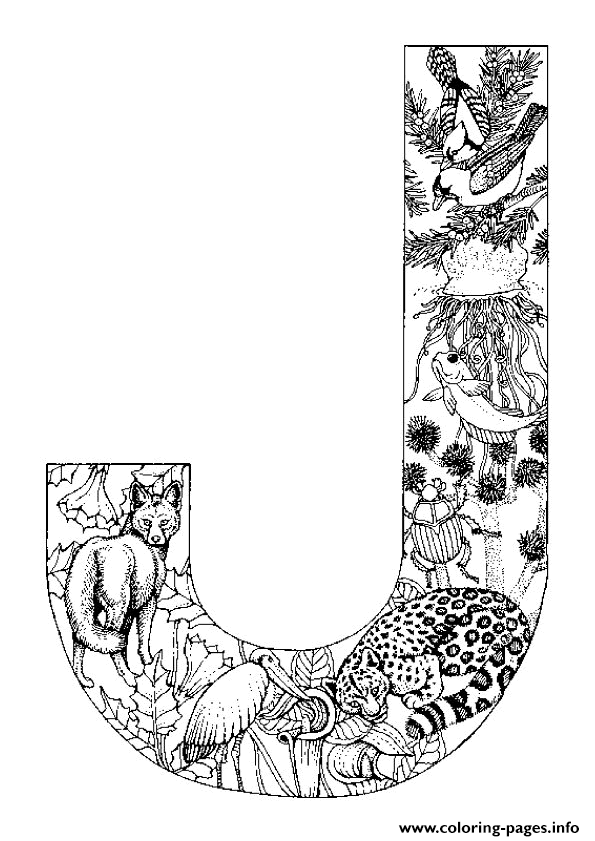 Animal Alphabet Letter J Coloring Pages Printable
